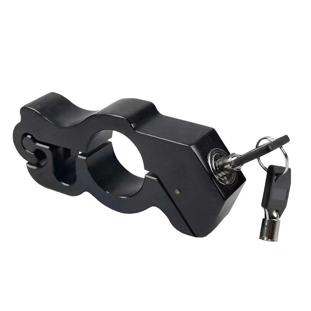 Black Motor Handlebar Lock Anti-Theft Grip for Bike Scooter ATV