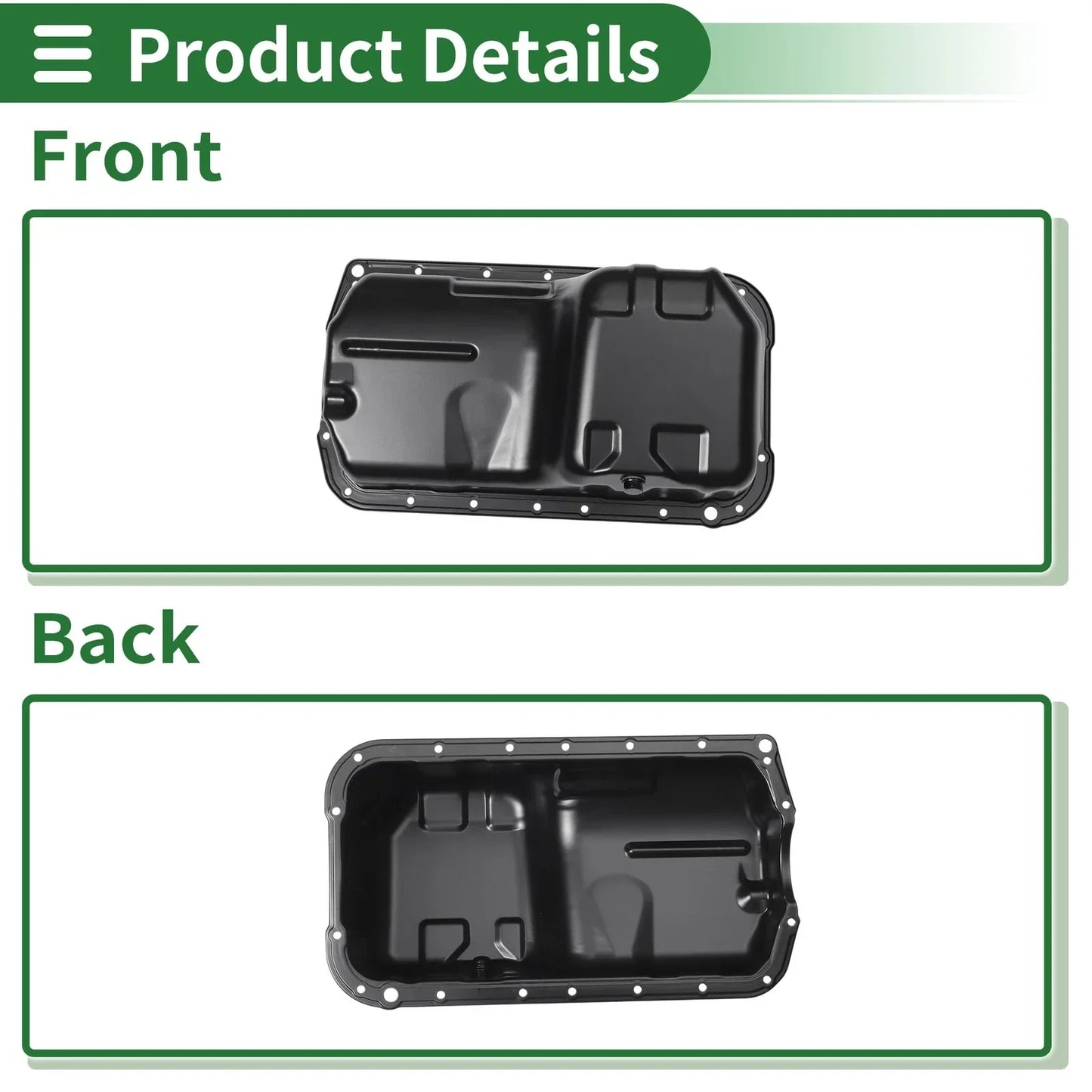 Engine Oil Pan for Honda Accord (1998-2002) - 1 x No.11200PAAA00 Iron Black