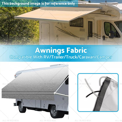 13-16 FT Waterproof Vinyl Awning Fabric for RV Trailer Caravan Truck