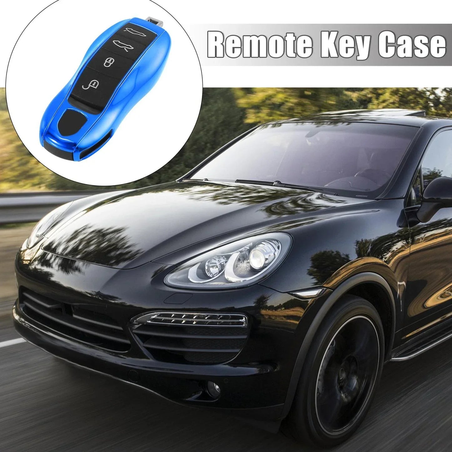 Remote Key Fob Case Cover Set for Porsche Cayenne Panamera (2003-2023)