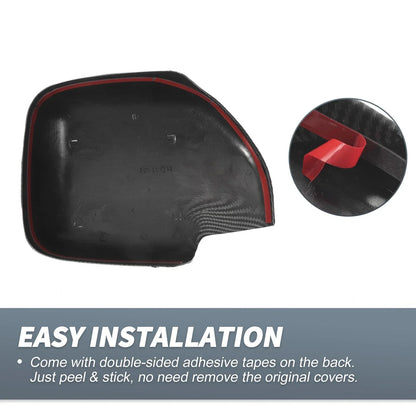 Rearview Mirror Cap Overlay 2 x Black Carbon Fiber for Lexus LX470 (1998-2007)