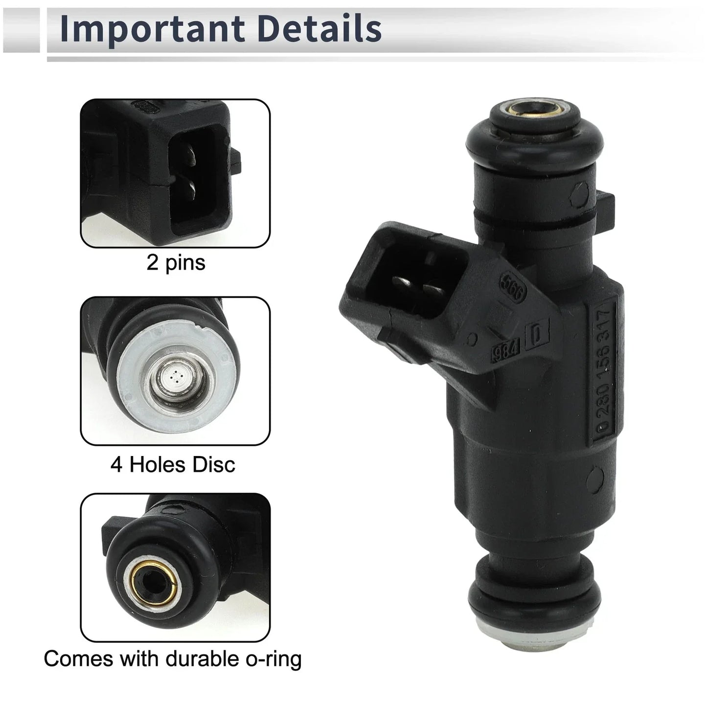 Fuel Injector for Honda Fit 1.4i 8v Flex (2004-2008) - 1 x Black