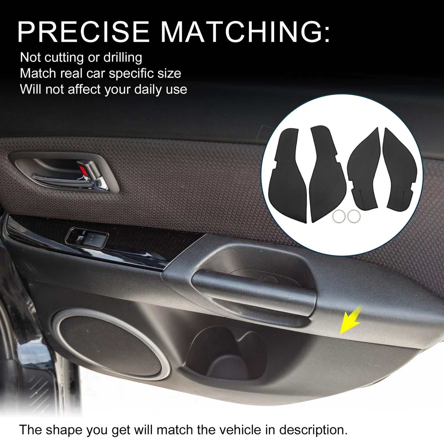 Car Door Leather Anti Kick Pad Sticker for Mercedes-Benz GLE (2019-2025)