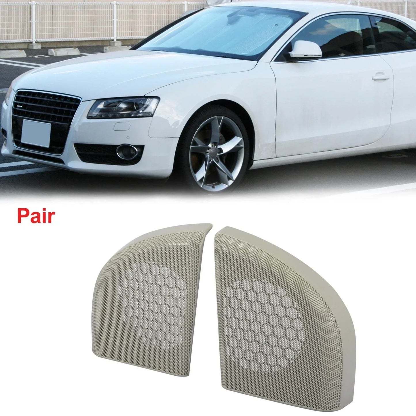 Car Speaker Cover Trim Grille Gray for Mercedes-Benz (A-Class 2013-2018)