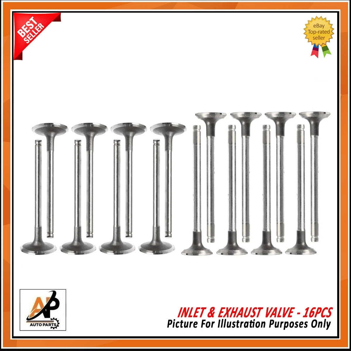 Engine Valve Set 16 Piece Replacement for Opel Insignia 2.0D (2009–2017)