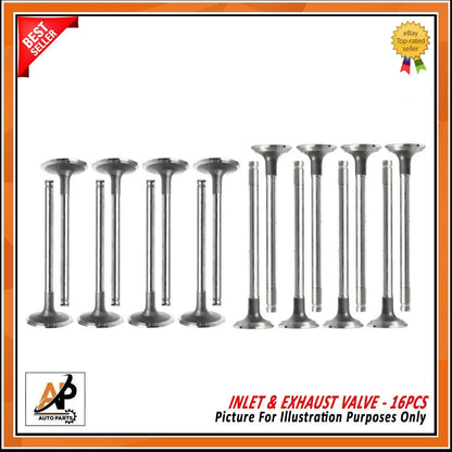 Engine Valve Set 16 Piece Replacement for Opel Insignia 2.0D (2009–2017)