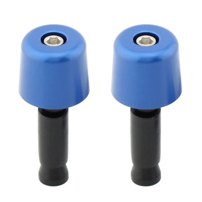 1in Blue Handlebar Hand Grips & End Caps for Universal Motorcycle (All Years)