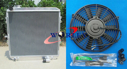 3 Core Aluminum Radiator Blue Hose Shroud Fan for HILUX LN106 LN111 (1984-1997)