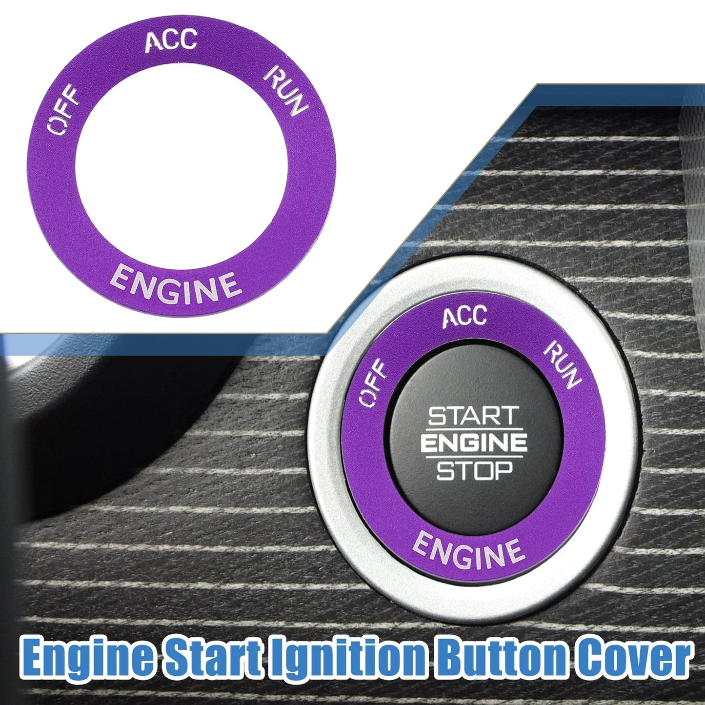 Engine Start Button Sticker for Dodge Charger Challenger Aluminum Alloy (2015-2023)