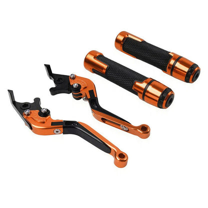 Orange Extendable Brake Clutch Lever Grip Set for Yamaha MT-15 XSR155 (2019-2023)
