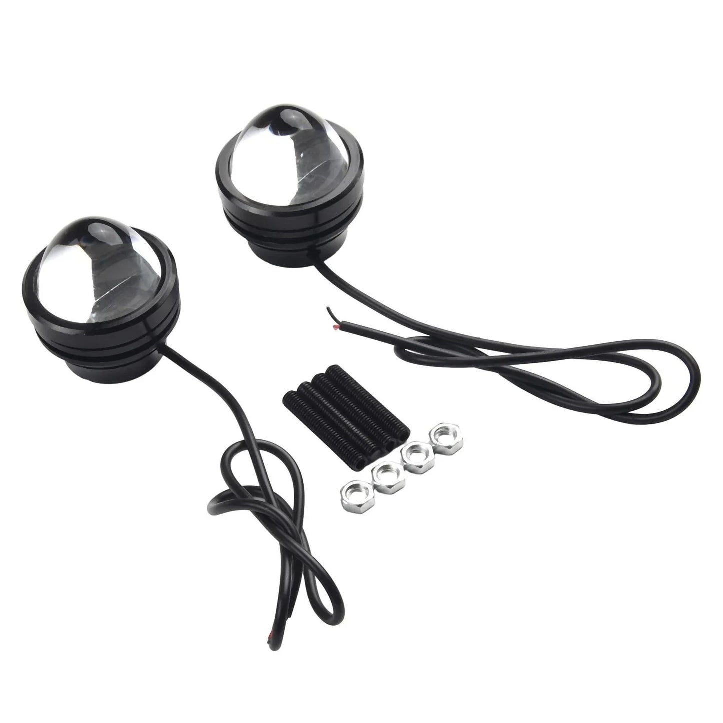 2 x White 12V-24V High Power Bull Eye LED Projector Fog Lamp for Car