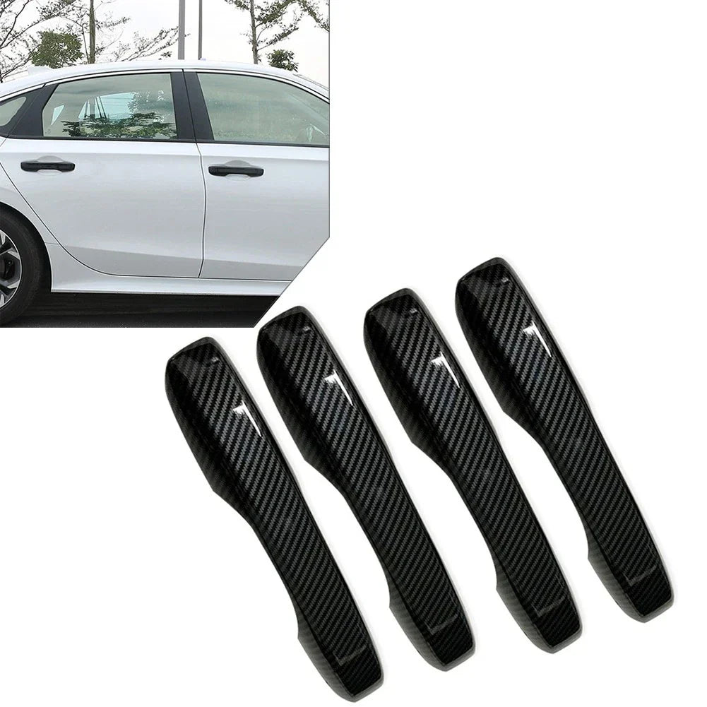 Carbon Fiber Outer Door Handle Cover Trim for Honda Civic, Accord, CR-V, HR-V (2022-2023)