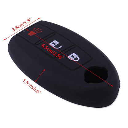 3 Button Silicone Key Cover Case for Nissan Juke Murano (2011-2023)