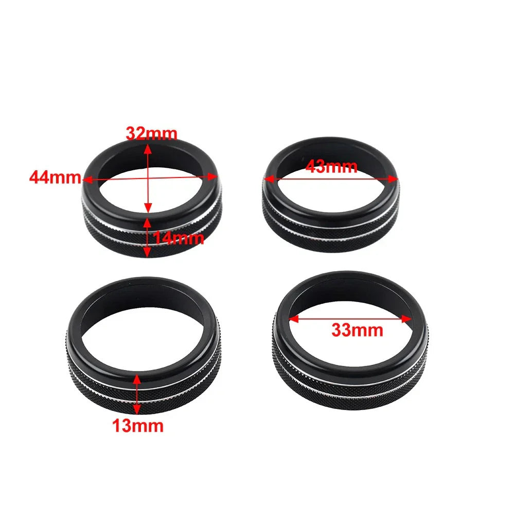 AC Climate Control Knob Trim for Toyota Tacoma (2016-2023) Black