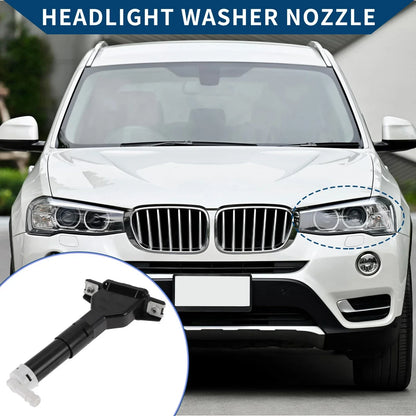 Front Driver Side Headlight Washer Nozzle for Honda Civic (2005-2011) 1 x Black
