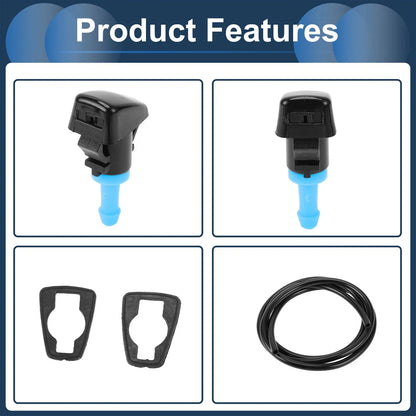 Windshield Washer Nozzle & Gasket, Fluid Hose for Dodge (Fits 2001-2006)