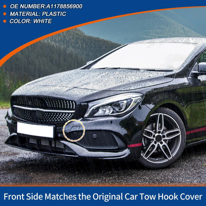 Front Car Bumper Tow Hook Cover for Mercedes-Benz CLA250 (2014-2019) White