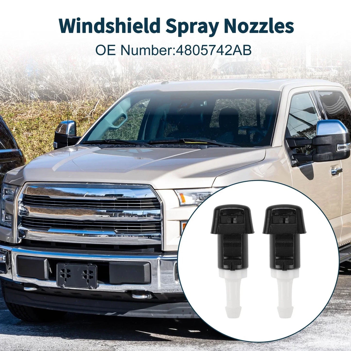 Windshield Washer Nozzle & Fluid Hose for Dodge Grand Caravan (2011-2023)