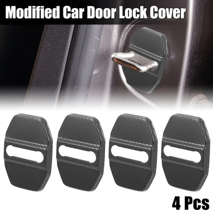 4 x Car Door Lock Latch Covers for Dodge Charger (2016-2021) Black & Gray