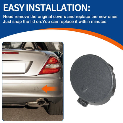 Rear Side Bumper Tow Hook Cover for Mercedes-Benz (2012-2018) Tenorite Grey