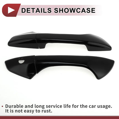 Car Door Handle Cover Set for Honda Accord (2008-2012) - Gloss Black ABS