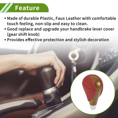 Automatic Gear Shift Knob for Lexus ES350 2007-2015 - Plastic Faux Leather Red