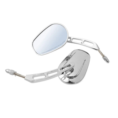 Chrome Rearview Mirrors for Harley Softail Slim FLSS Deluxe Heritage Fatboy (2014-2023)