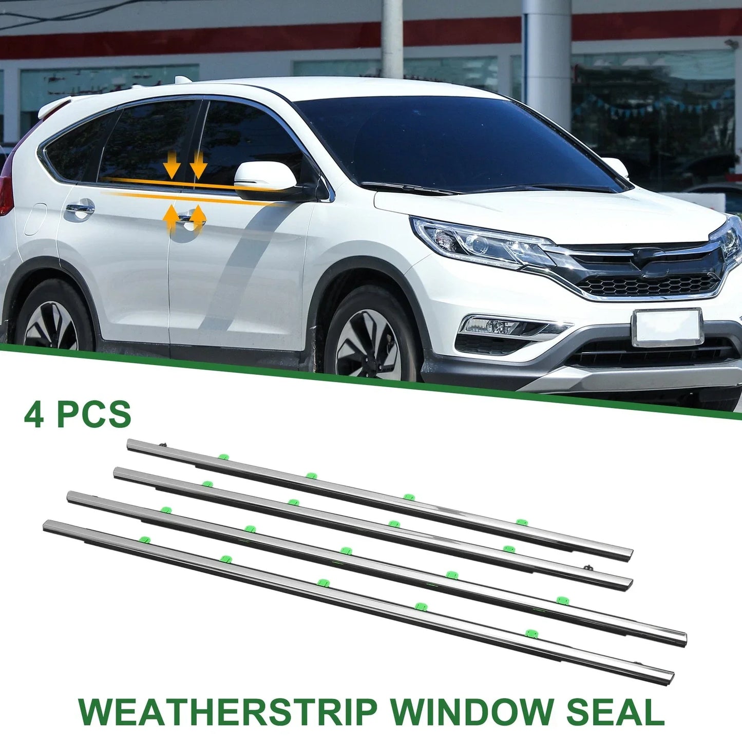 4 x Weatherstrip Window Seal for Honda CR-V (2012-2016) PVC