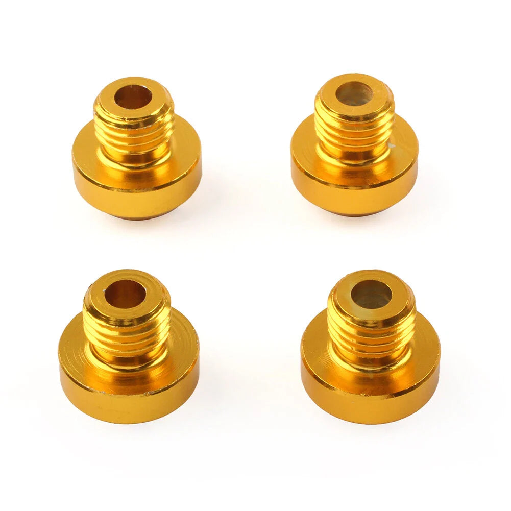4PCS M10 Motorcycle Mirror Hole Blanking Plugs Screws Caps Gold