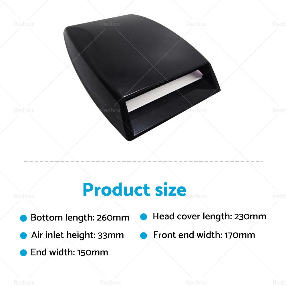 Universal Car Air Flow Intake Scoop Hood Cover ABS Plastic Black