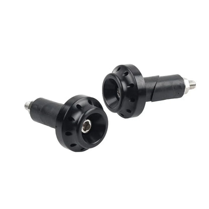 Black Motorcycle 7/8'' 1'' Handlebar Grips & End Cap Plug
