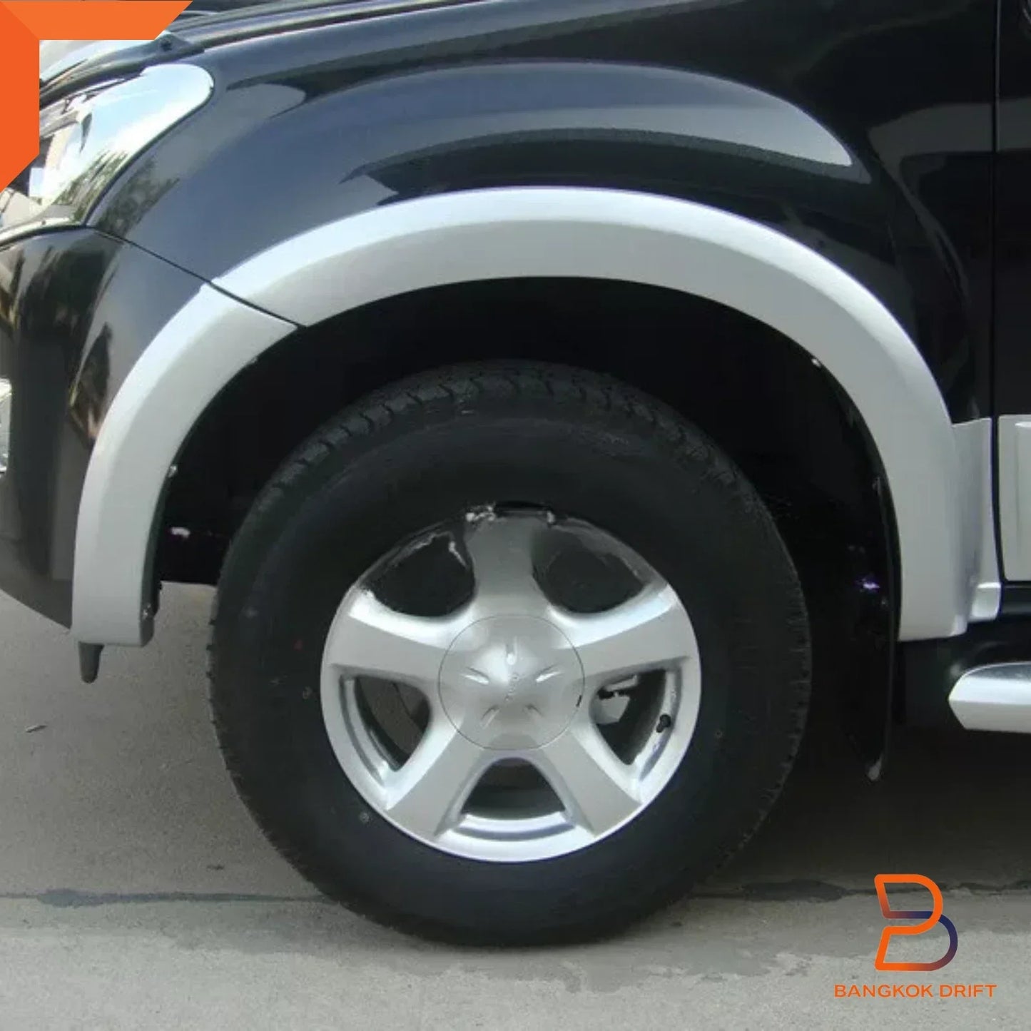 6PCS Silver Fender Flares for Isuzu D-Max Dual Cab 4x4 (2012-2016)