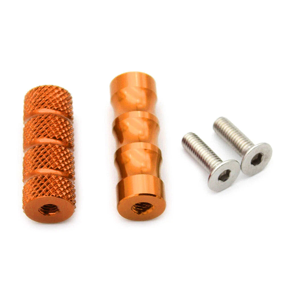 6mm Foot Pegs for Universal Motorcycle - Gear Shift Brake Lever Pedal Orange