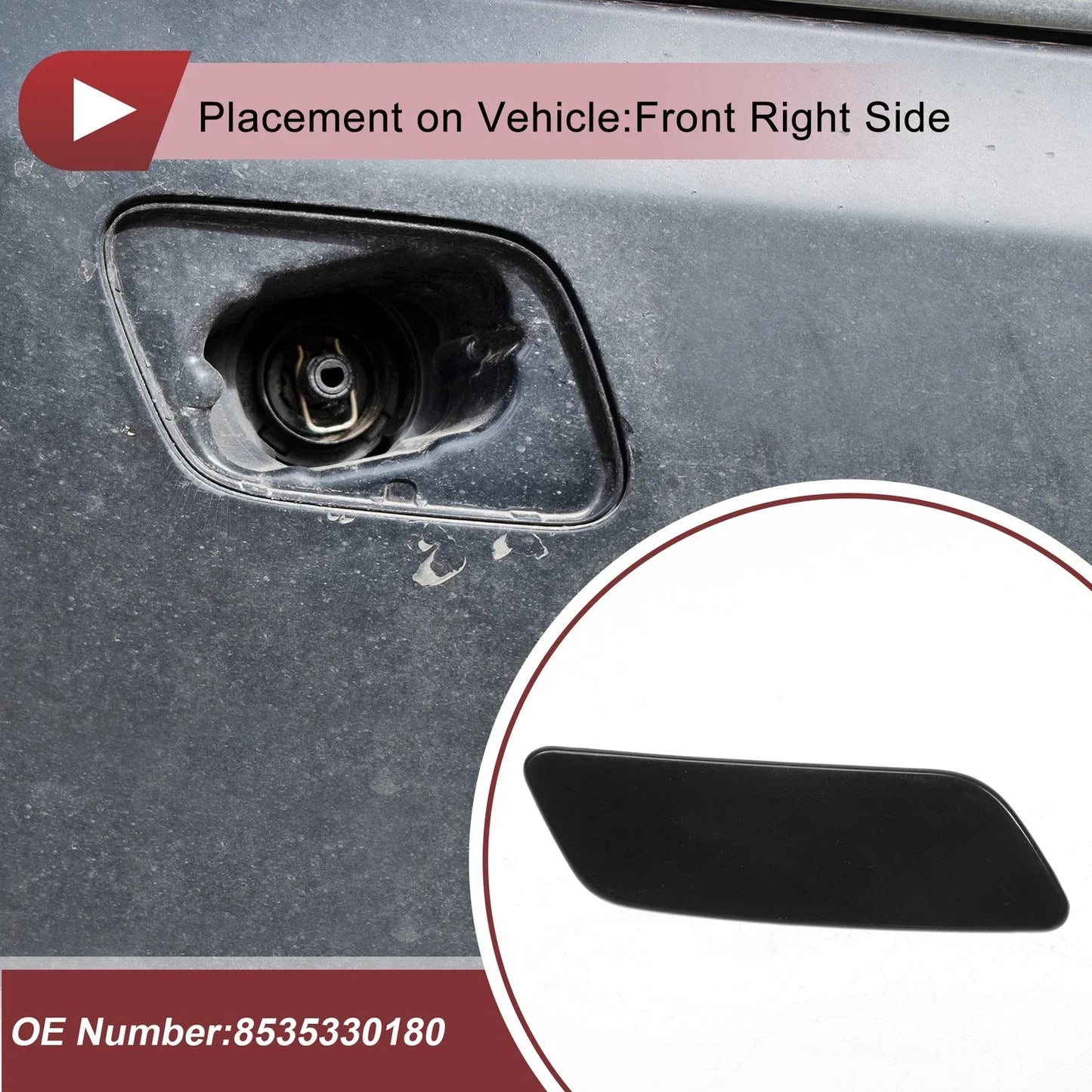 Front Right Washer Nozzle Cover for Lexus GS200t (2016-2019) - Unpainted 1 x