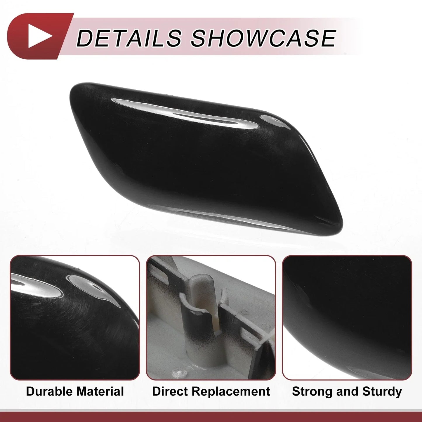 Front Right Washer Nozzle Cover for Lexus LX570 (2008-2011) - Black 1 x Cap
