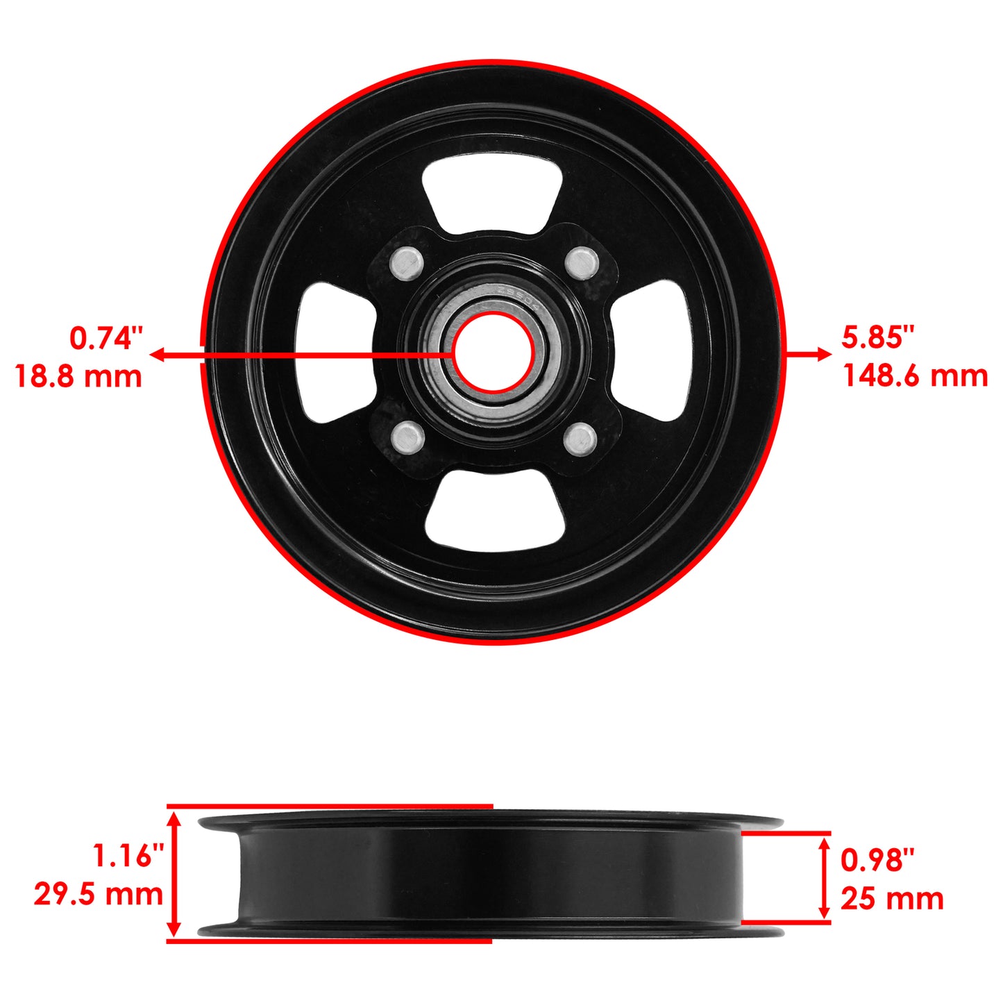 Deck Idler Pulley Replacement for John Deere 1400 1500 1550 1570 (2015–2015)