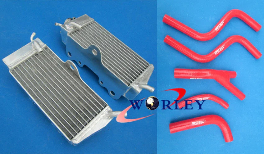 Aluminum Radiator + Black Hose for Honda CR250R (1985-1987)