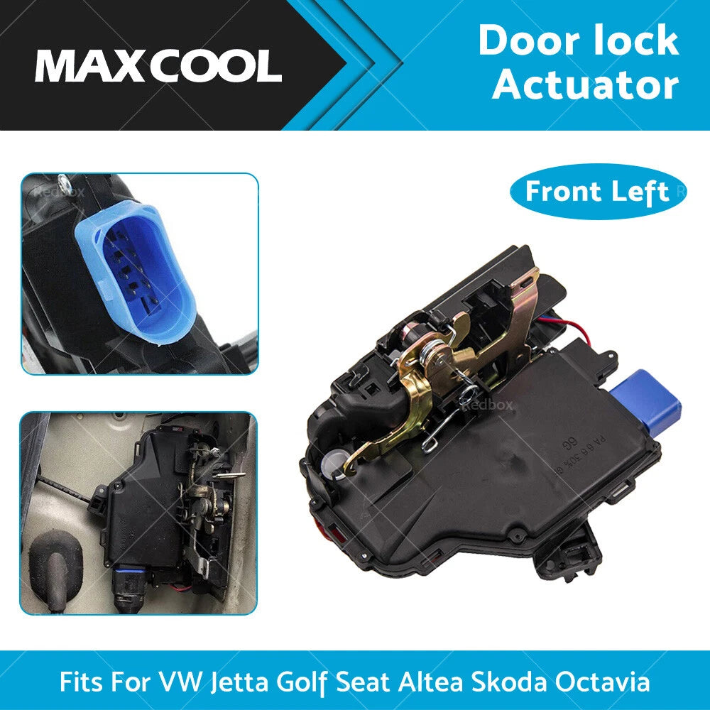 Front Left Door Lock Actuator for VW Jetta, Golf, Seat Altea, Skoda Octavia (2006-2015)