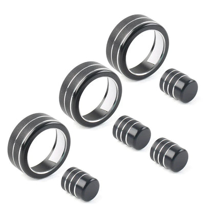 7x Switch Knob Ring Cover Trim for Honda Civic 2022+ CR-V 2023-2024 Black