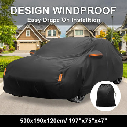 Waterproof Car Cover for Honda Accord (210D-PU, Black)