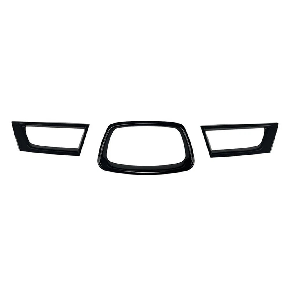3x Gloss Black Front Grille Trim for Subaru Impreza WRX (2006-2007)