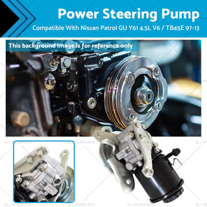 Power Steering Pump for Nissan Patrol GU Y61 4.5L V6 (1997-2016)
