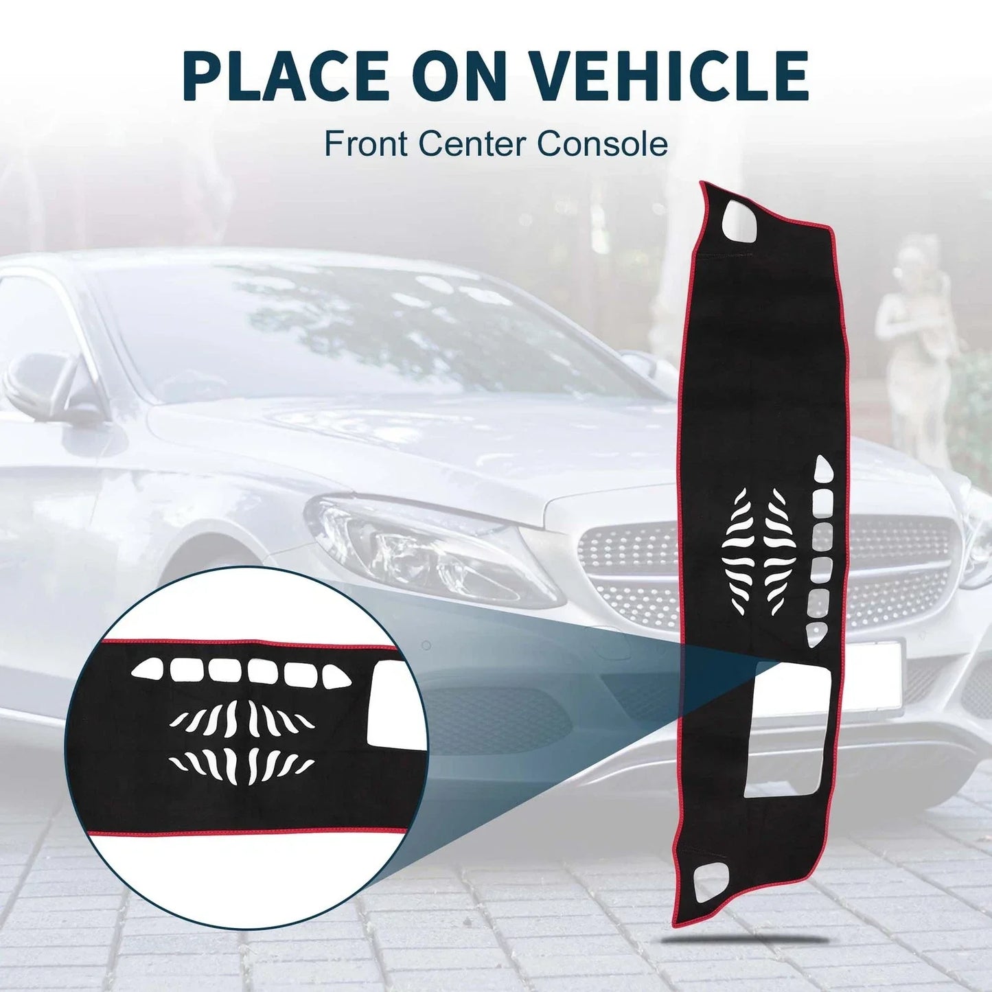 Dashboard Cover Mat for Mercedes-Benz GLB X247 Class (2020-2022) Black Red