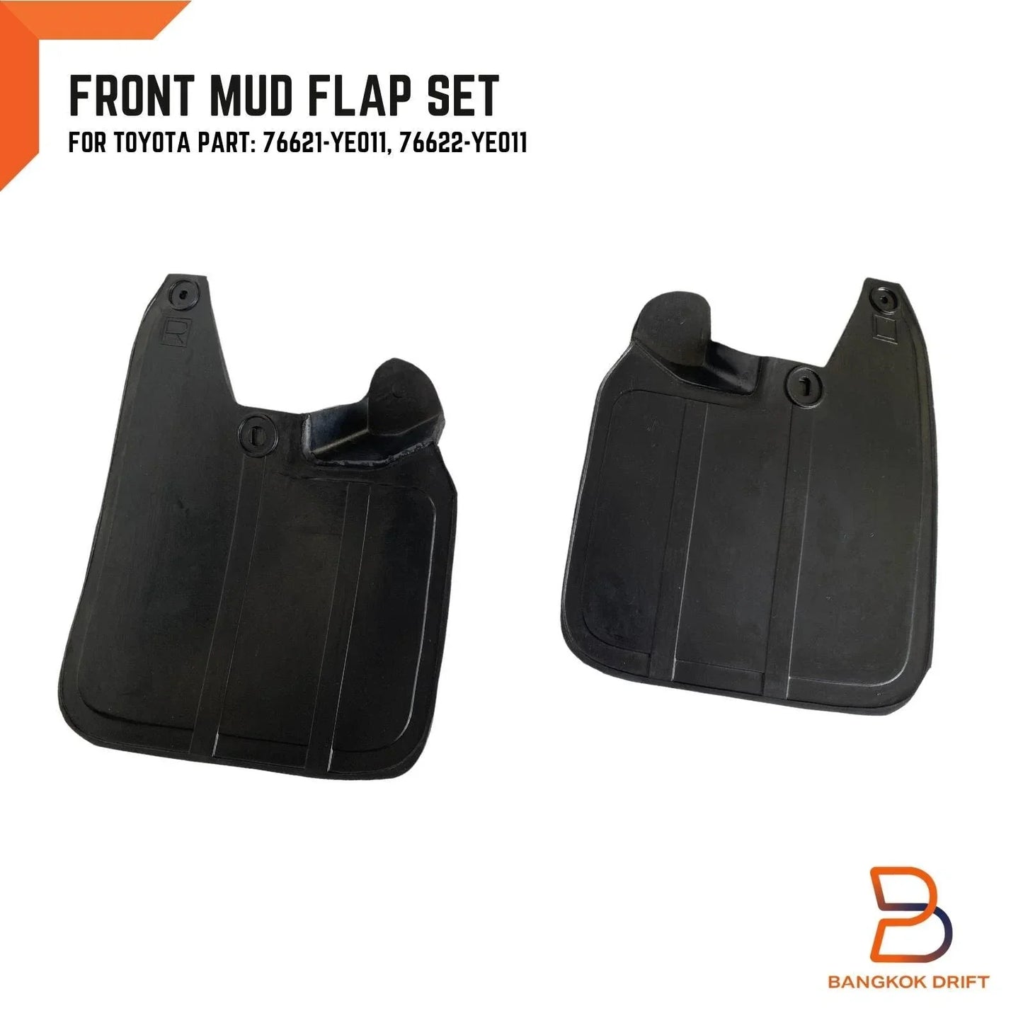 Front Rubber Mud Flap Splash Guard for Toyota Hilux 2WD (1997-2004)