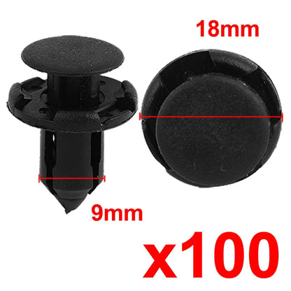 100 Pcs Push Type Mudguard Retainer Clips for Mitsubishi Honda