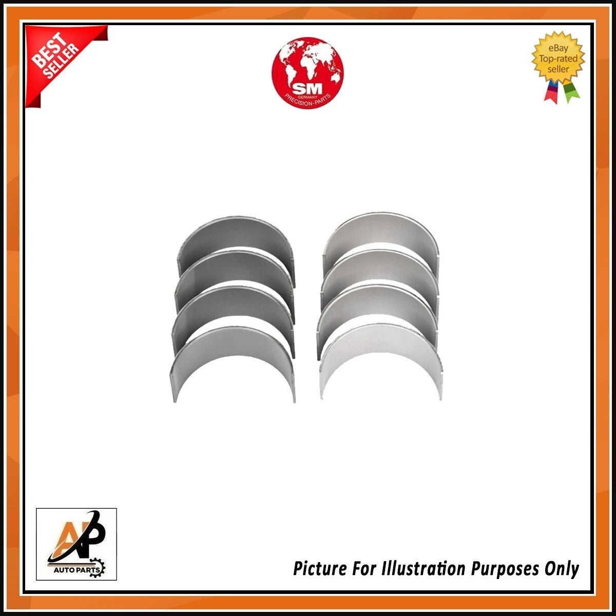 Big End Conrod Bearings Set Replacement for Citroen 1.2 VTi EB2 (2009–2017)