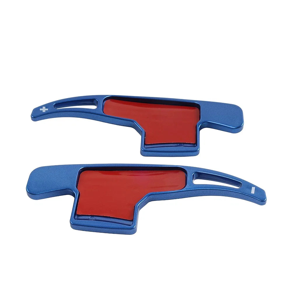 Blue Steering Wheel Shifter Paddle Extensions for Ford Mustang (2015-2023)