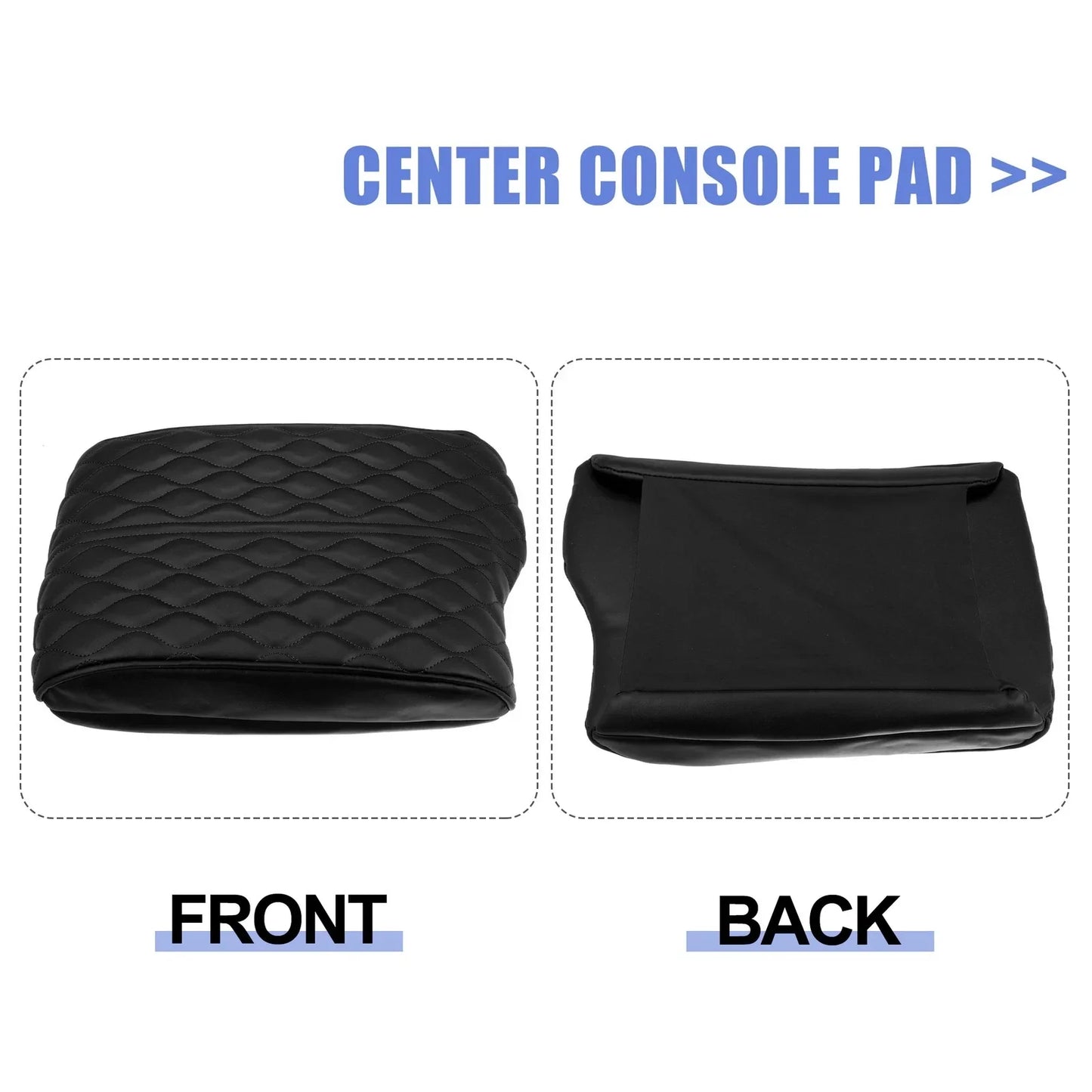 Armrest Cushion Cover for Hyundai Palisade 2020-2022 - Faux Leather Black