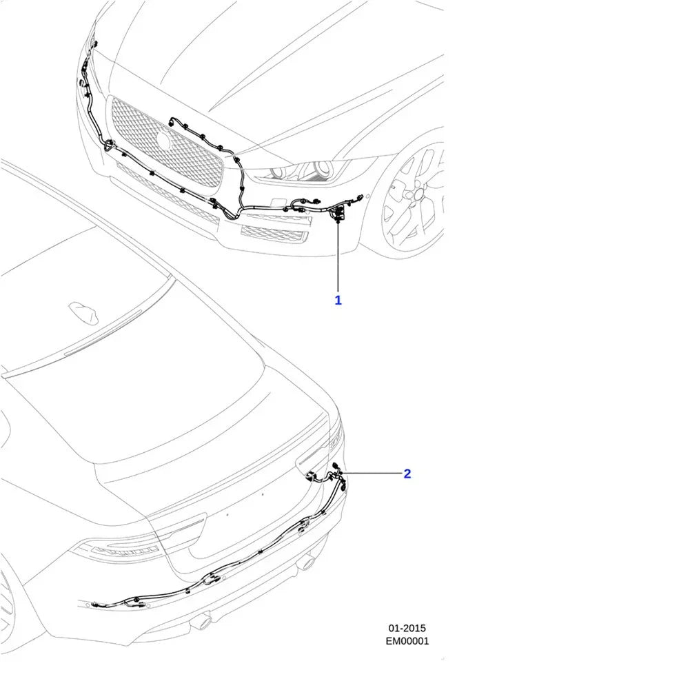 Front Bumper Wiring Harness for Jaguar XE (2020-2024)