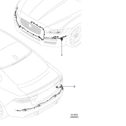 Front Bumper Wiring Harness for Jaguar XE (2020-2024)